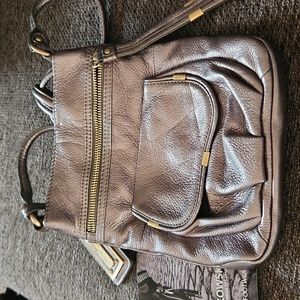 B makowsky glove leather pocket accent crossbody bag